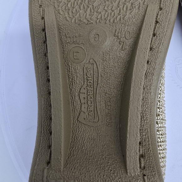 Arcopedico Shoe Women's 9 / 40 Elio Parodi Biege Knit Mesh Comfort Flats Vegan - Picture 9 of 9